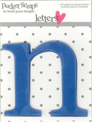 Heidi Grace - Inspire Me - Plastic Alpha Stickers n - 2/pk  (sold in 3's)
